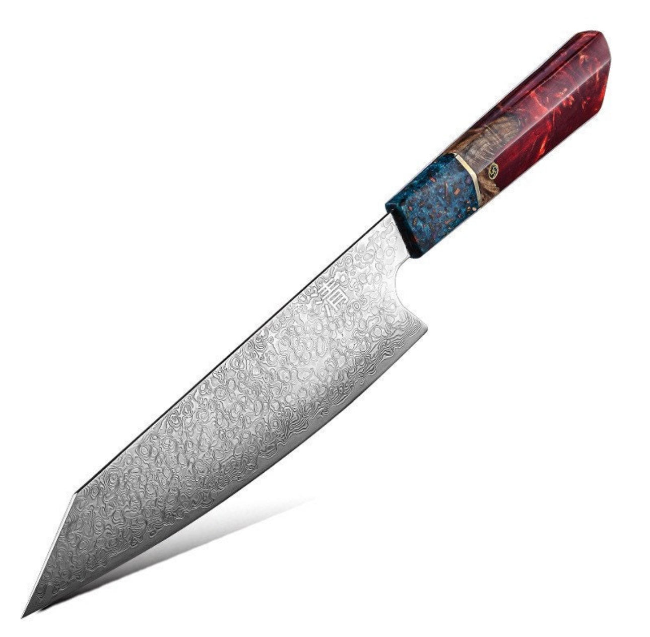 Limited Edition 8” Kiritsuke Damascus Chef Knife With Resin Handle